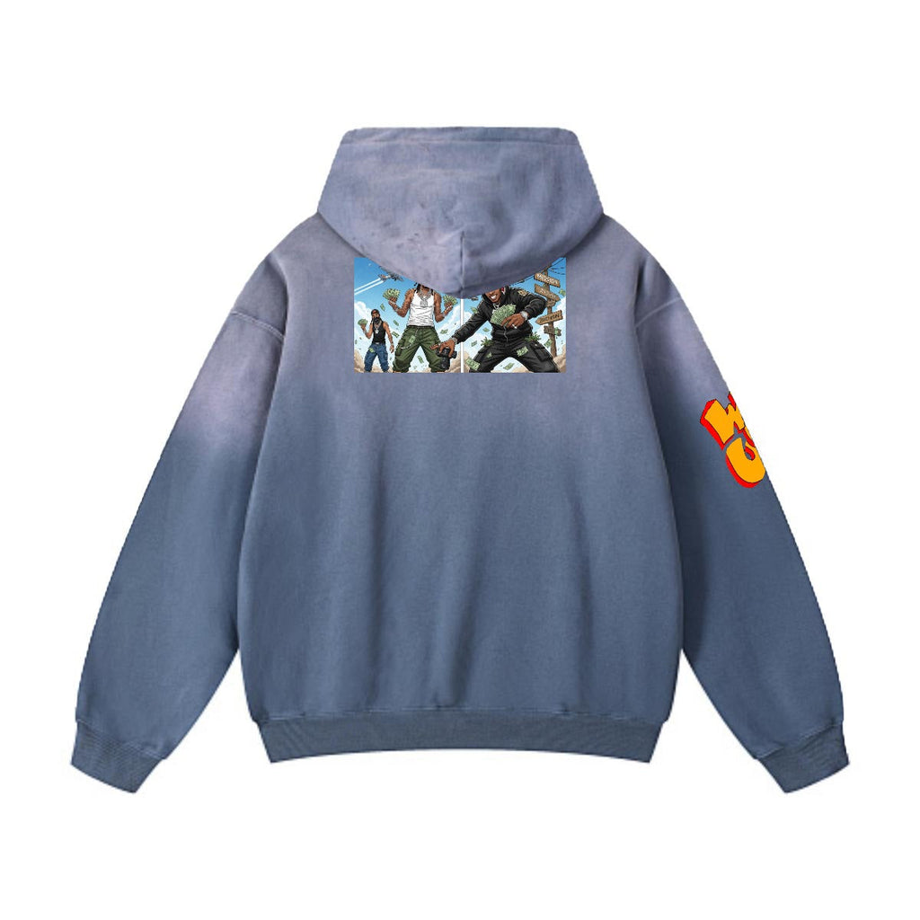Men’s Vintage Wash Pullover Hoodie|420GSM DTF Yoycol
