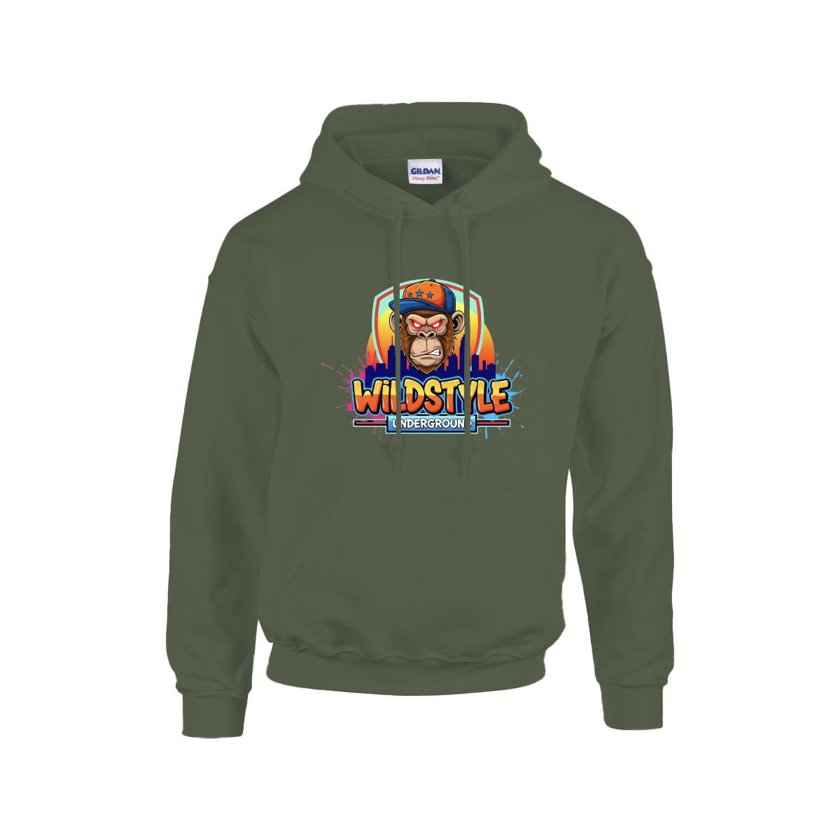Men's Hoodie Printed in USA |Gildan 18500 Front DTF Yoycol