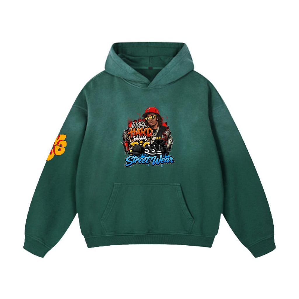 Men’s Vintage Wash Pullover Hoodie|420GSM DTF Yoycol