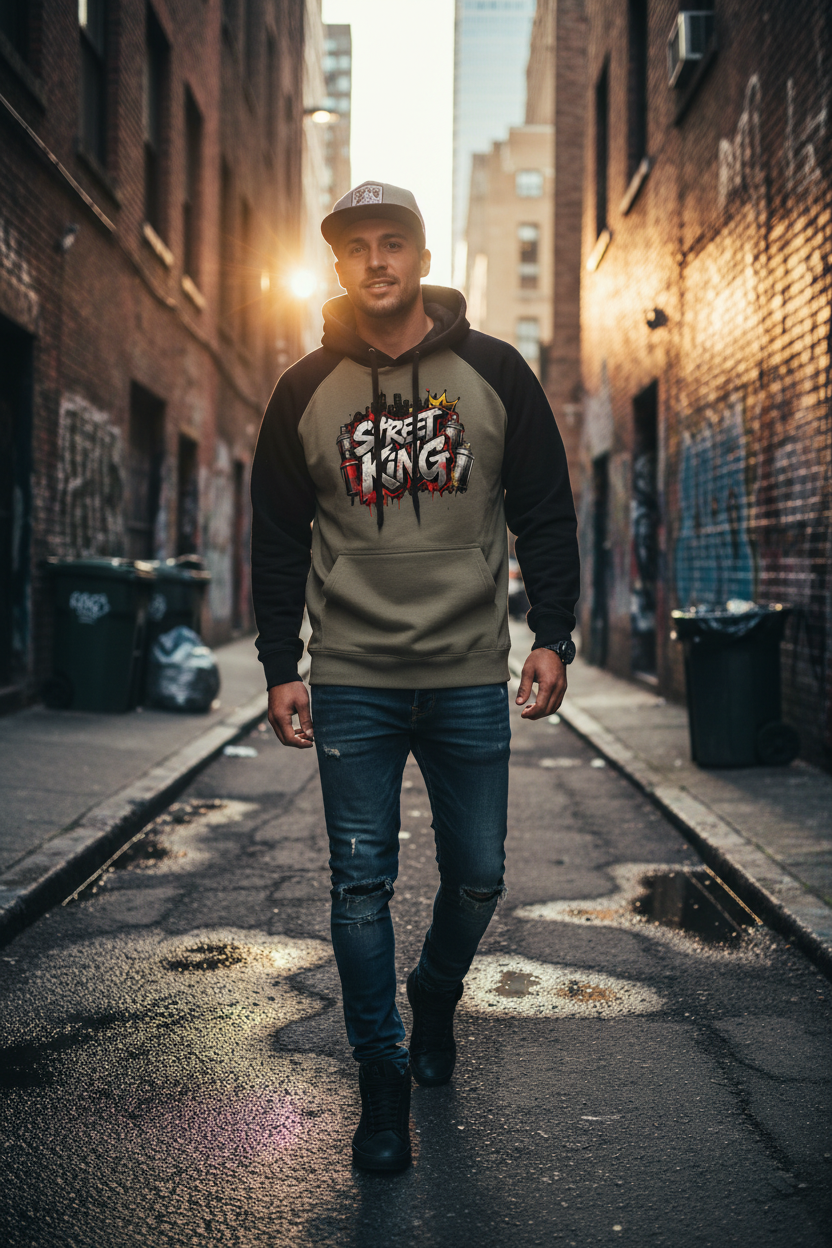 Color-Block Raglan Sleeve Hoodie ODMPOD