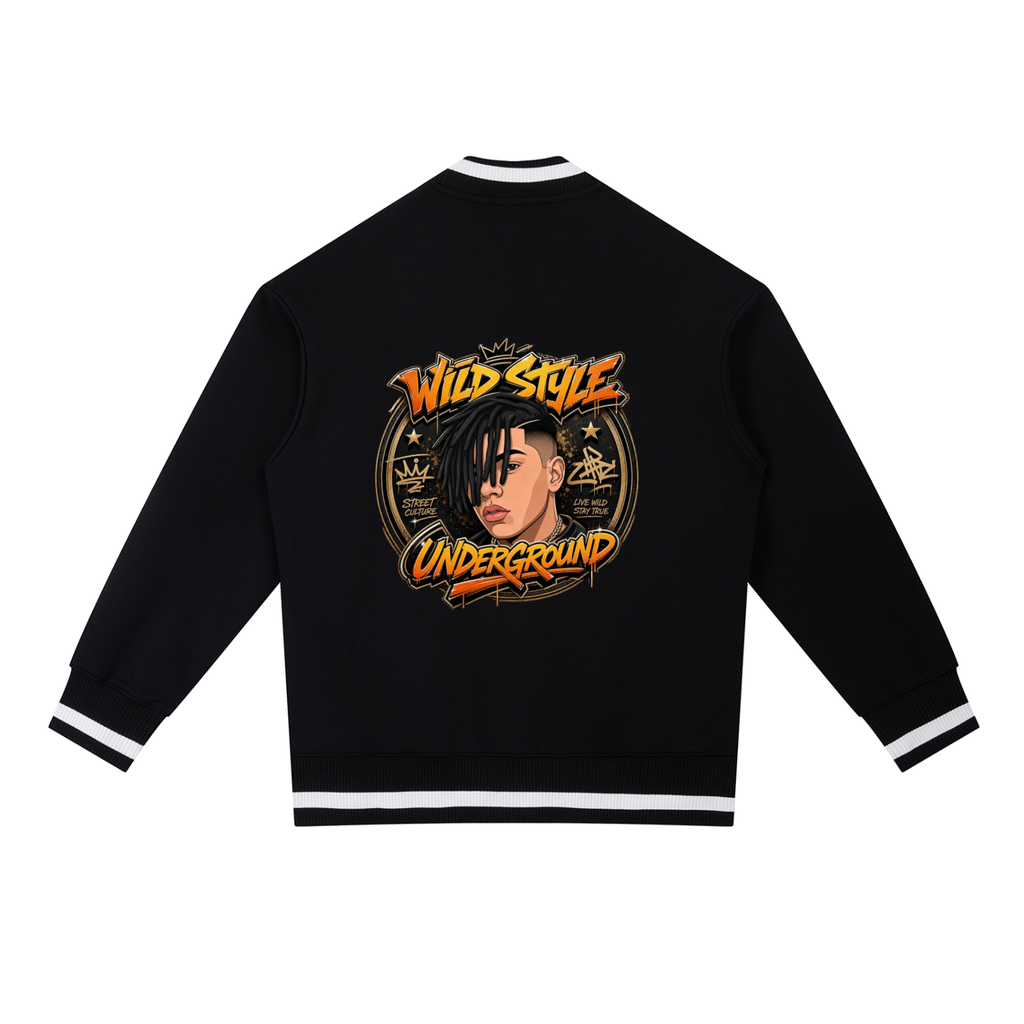 Contrast Piping Zip Bomber Jacket