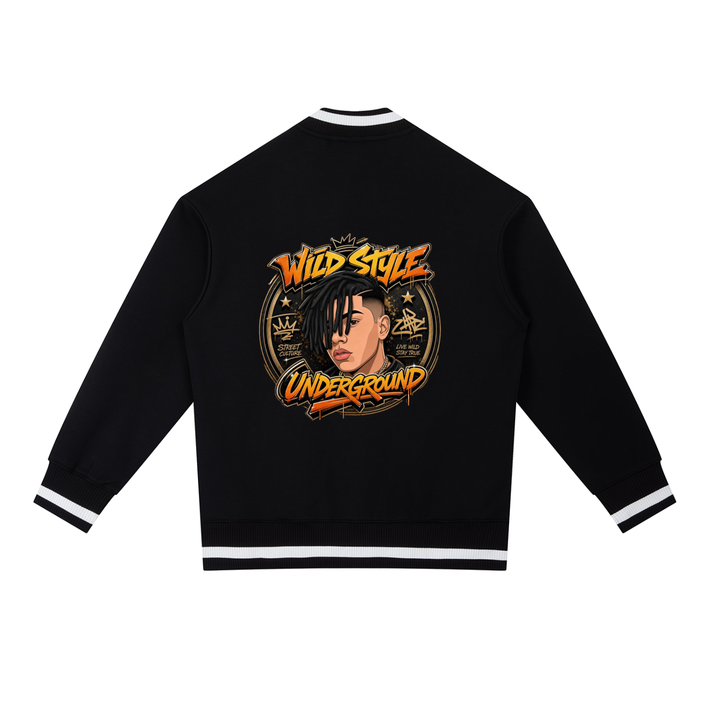 Contrast Piping Zip Bomber Jacket
