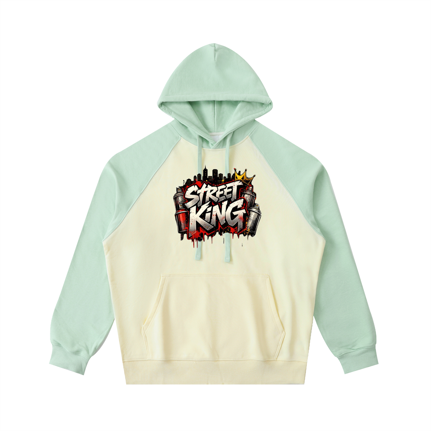 Color-Block Raglan Sleeve Hoodie ODMPOD