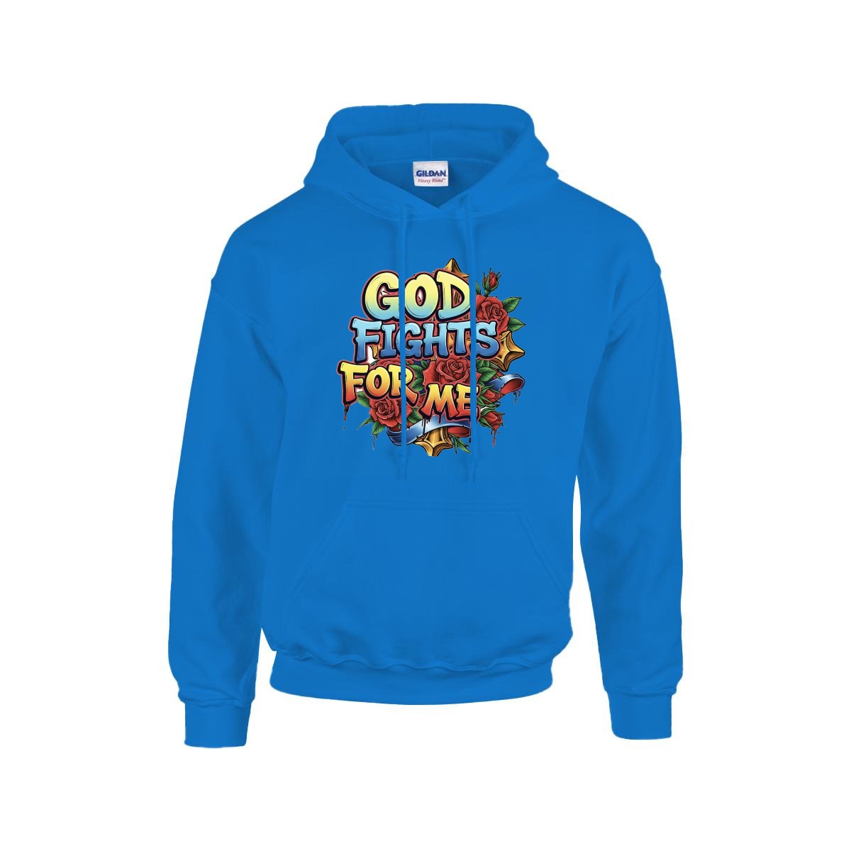 Men's Hoodie Printed in USA |Gildan 18500 Front DTF