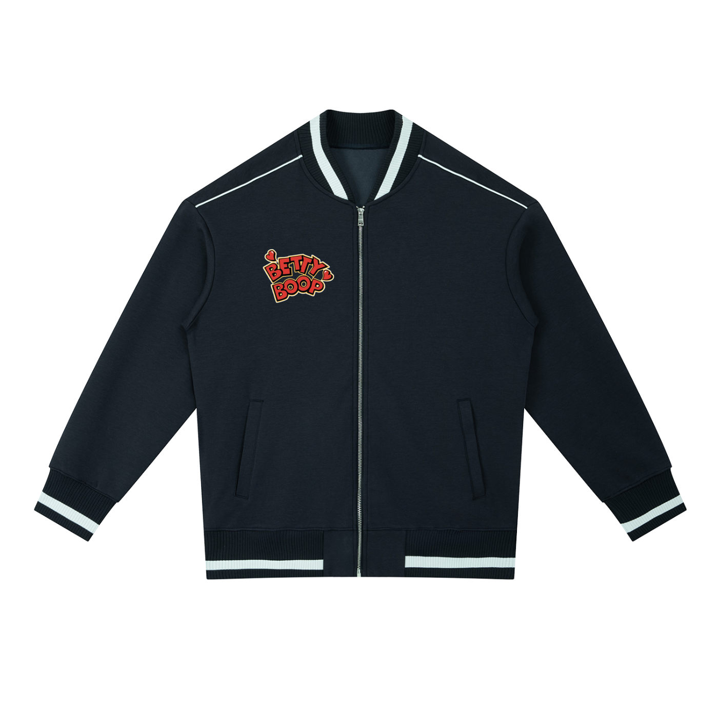 Contrast Piping Zip Bomber Jacket ODMPOD