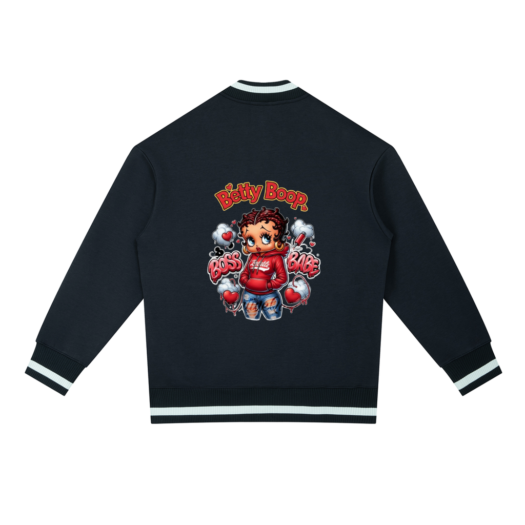 Contrast Piping Zip Bomber Jacket ODMPOD