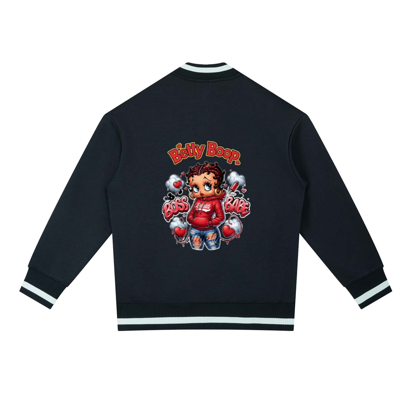 Contrast Piping Zip Bomber Jacket ODMPOD