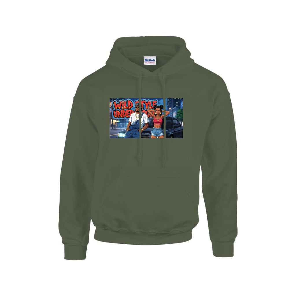 Men's Hoodie Printed in USA |Gildan 18500 Front DTF