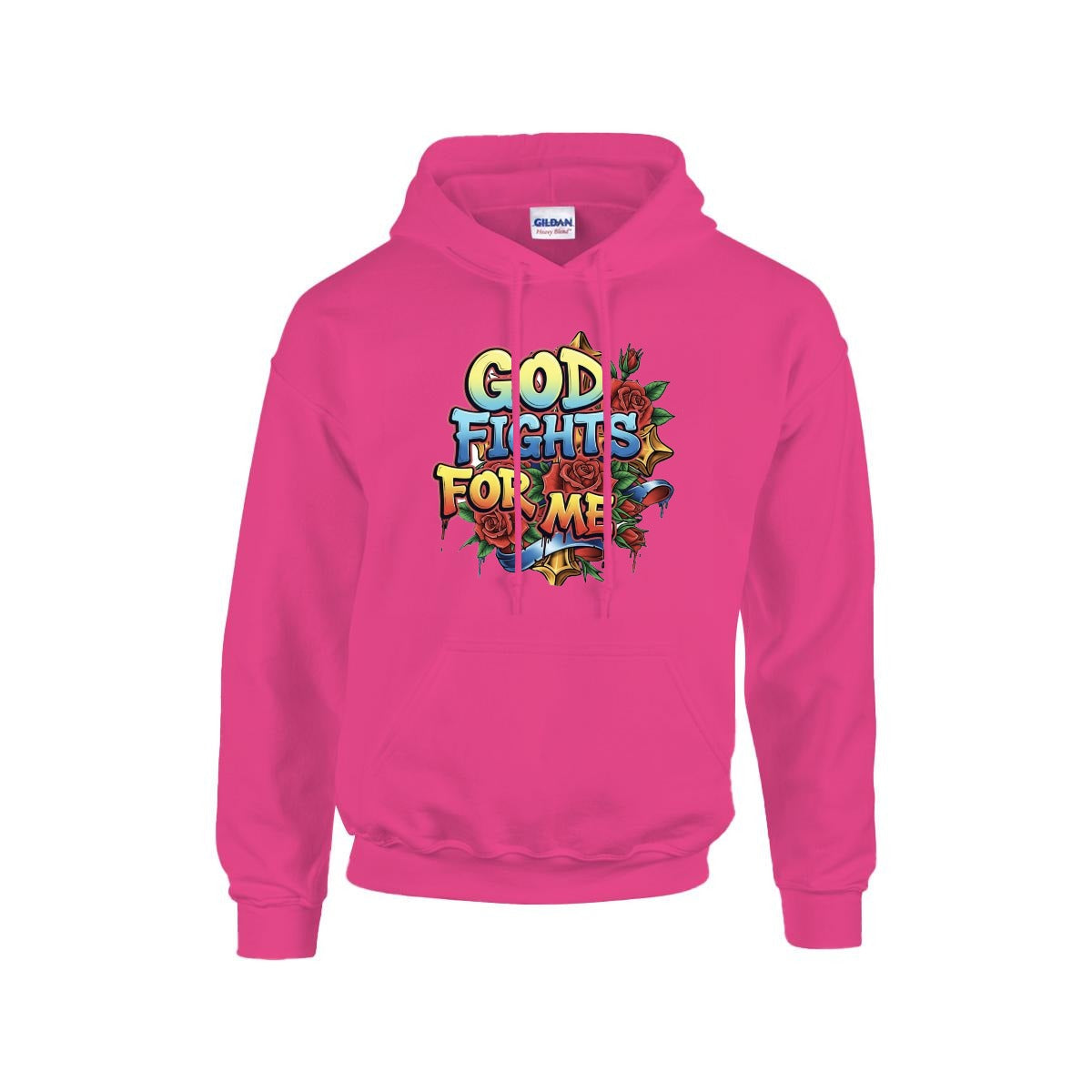 Men's Hoodie Printed in USA |Gildan 18500 Front DTF