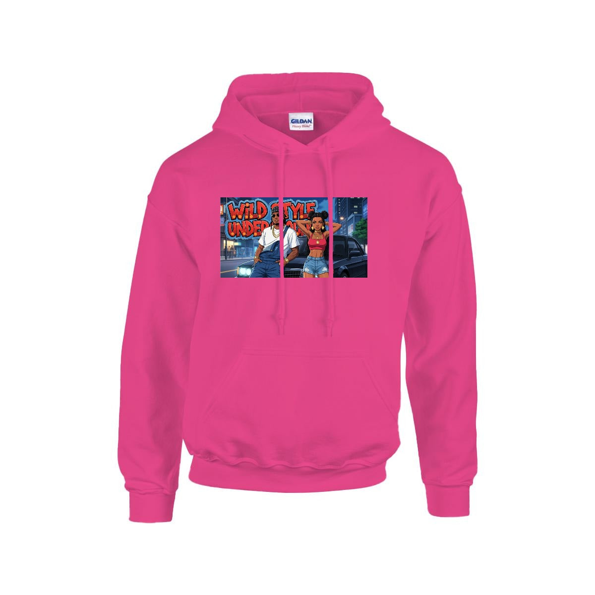 Men's Hoodie Printed in USA |Gildan 18500 Front DTF