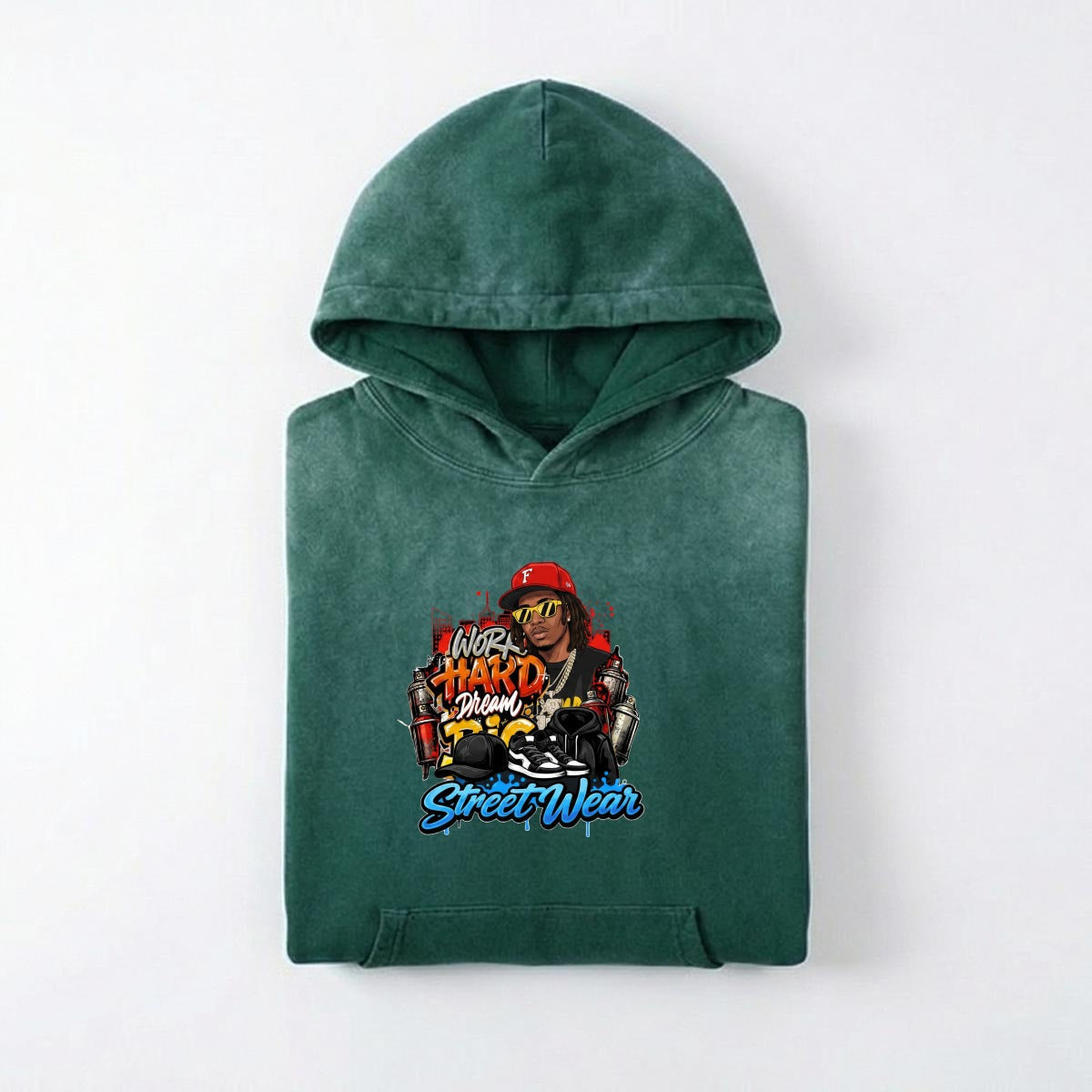 Men’s Vintage Wash Pullover Hoodie|420GSM DTF Yoycol