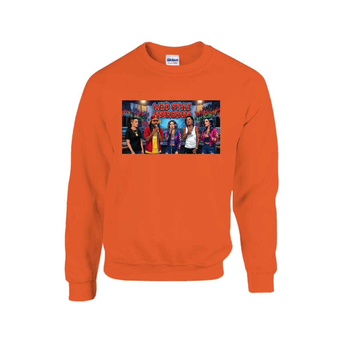 Men's Sweatshirt Printed in USA |Gildan 18000 Front DTF