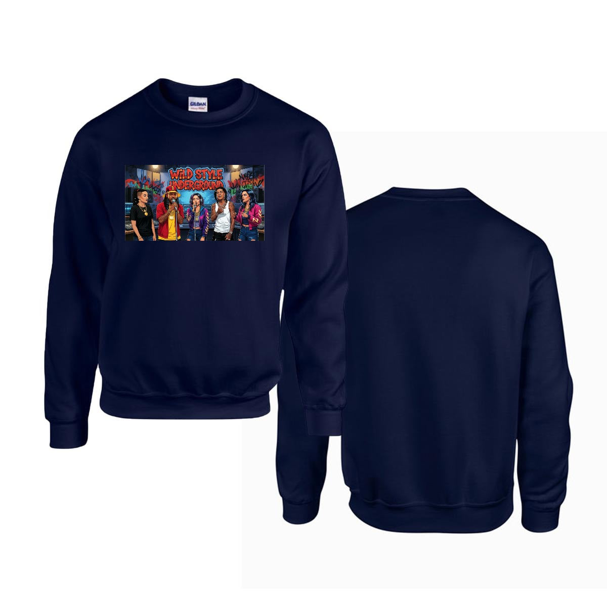 Men's Sweatshirt Printed in USA |Gildan 18000 Front DTF
