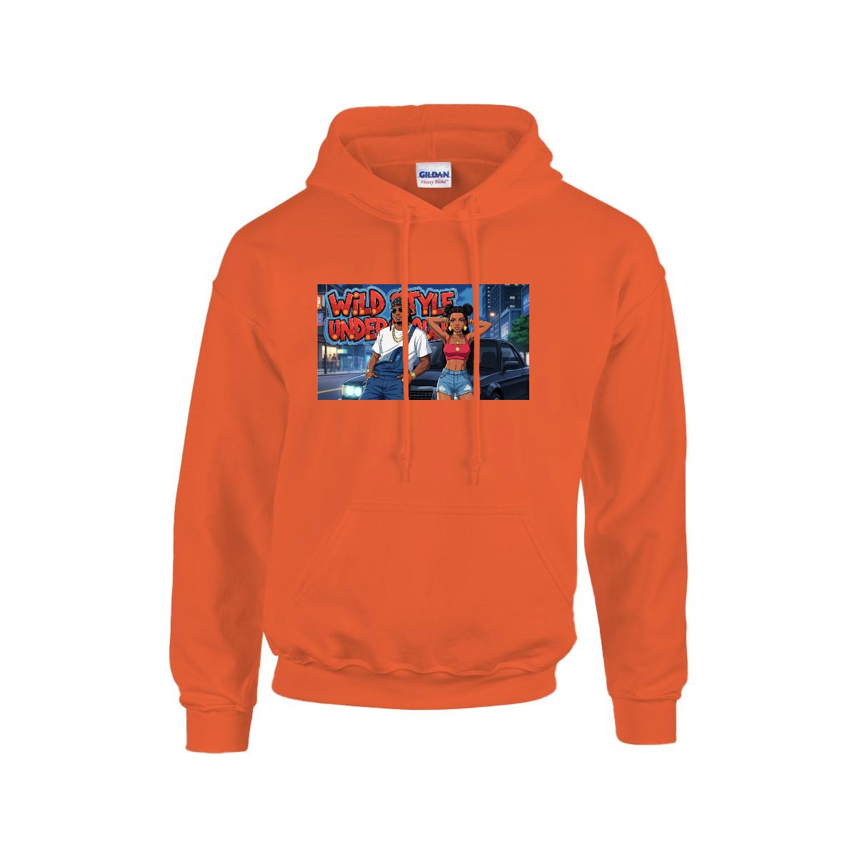 Men's Hoodie Printed in USA |Gildan 18500 Front DTF