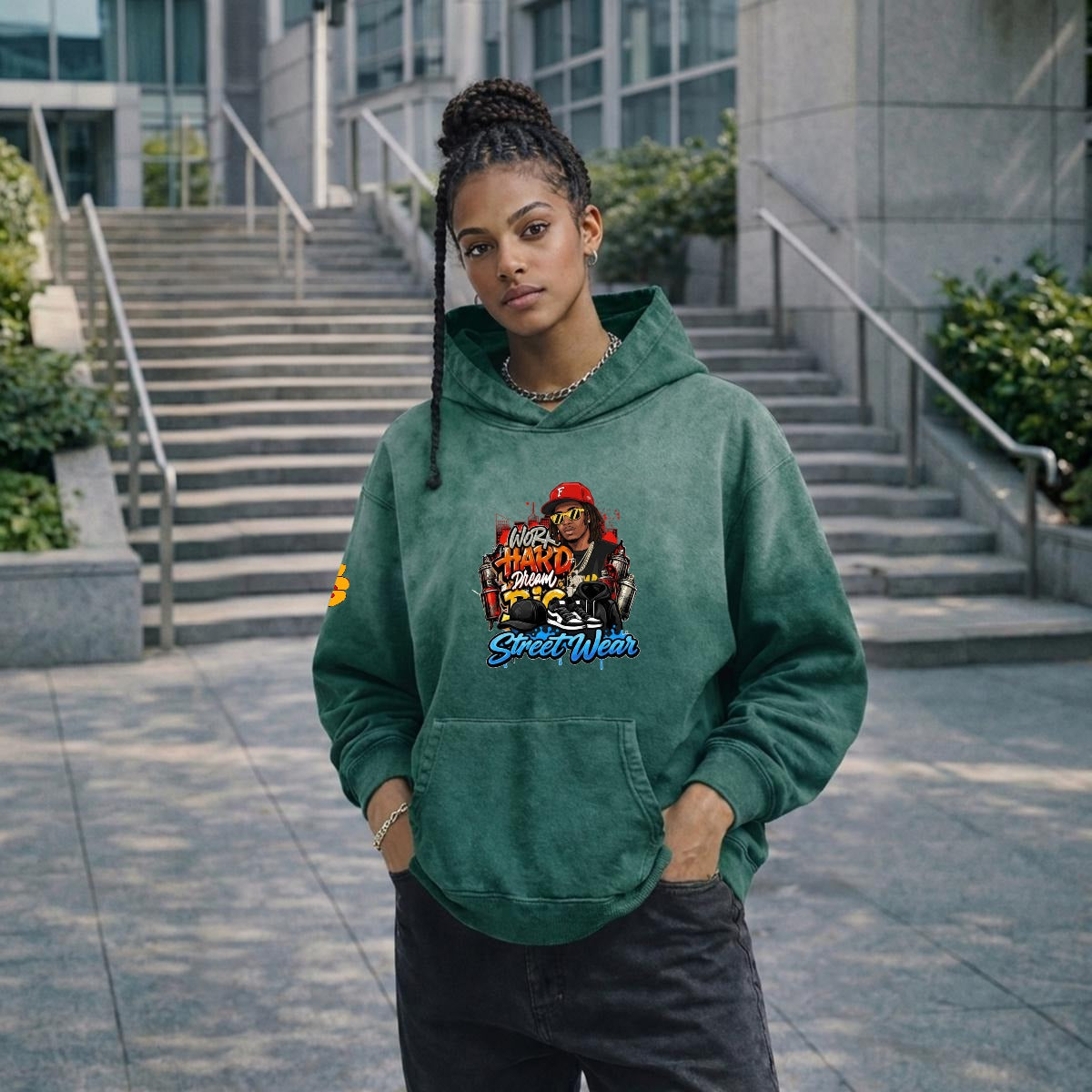 Men’s Vintage Wash Pullover Hoodie|420GSM DTF Yoycol
