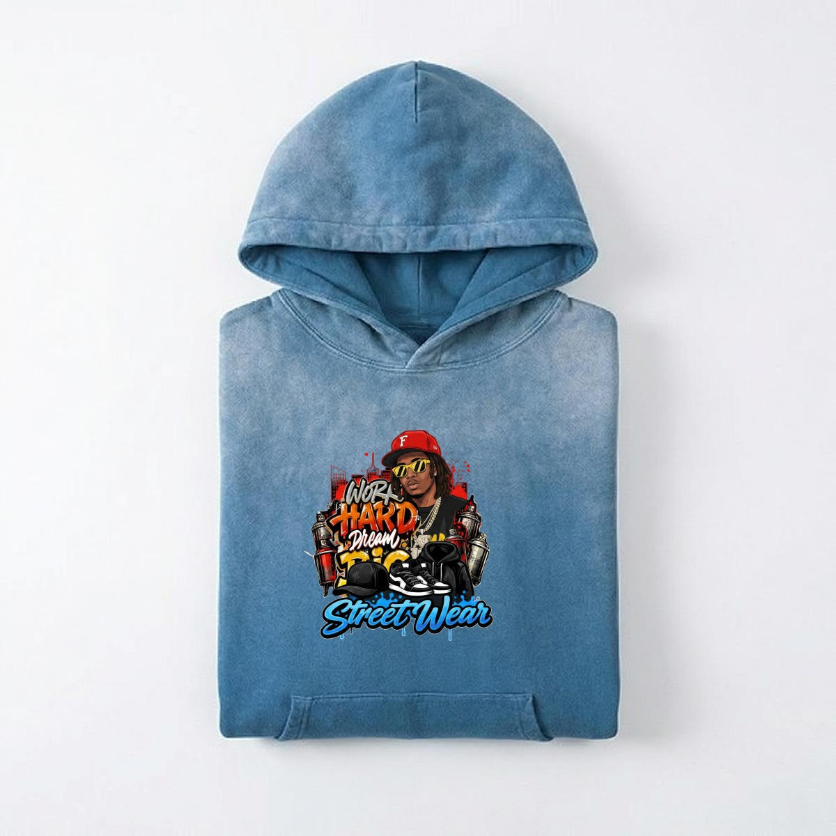 Men’s Vintage Wash Pullover Hoodie|420GSM DTF Yoycol