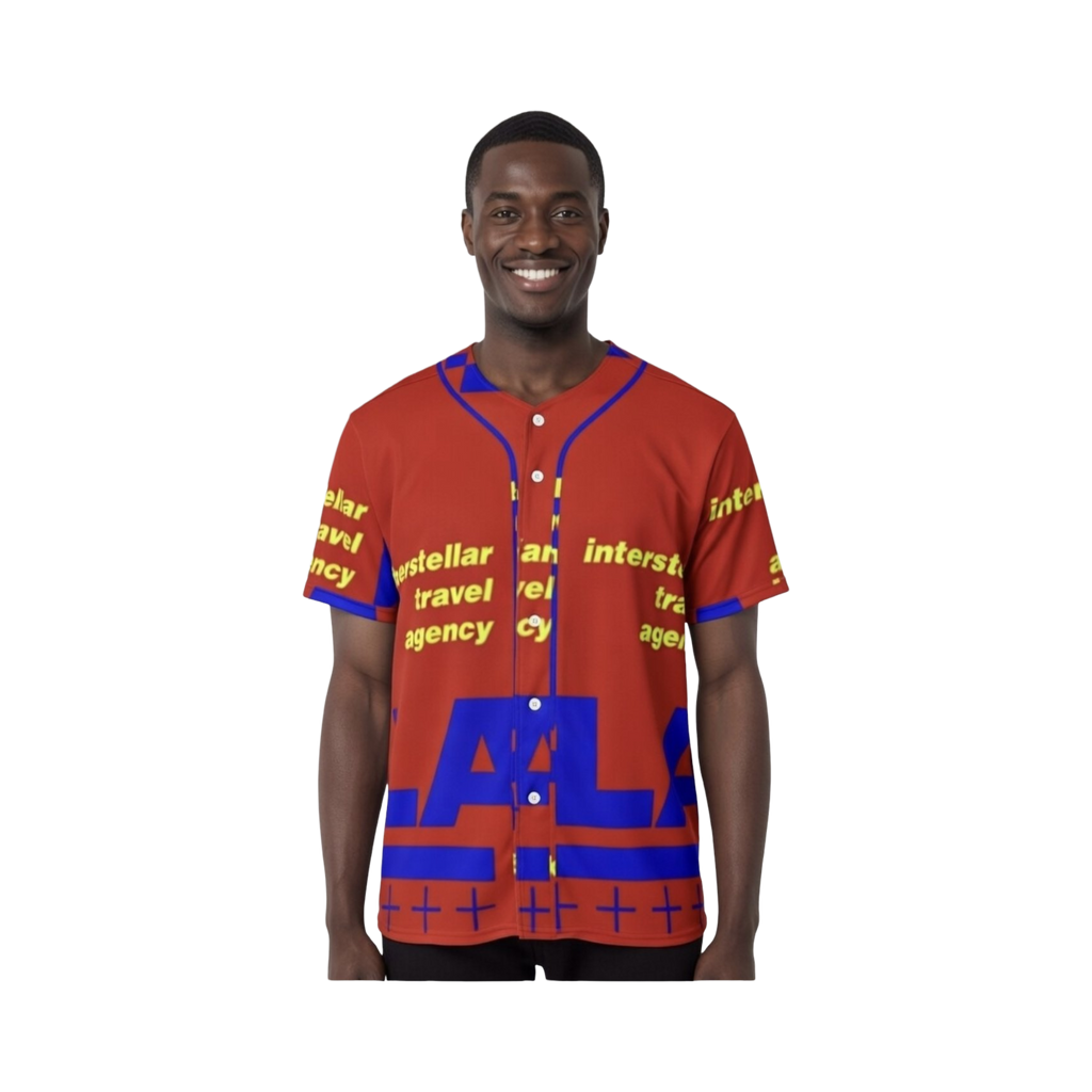 All-Over Print Men's Short Sleeve Baseball Jersey With Pinstripes