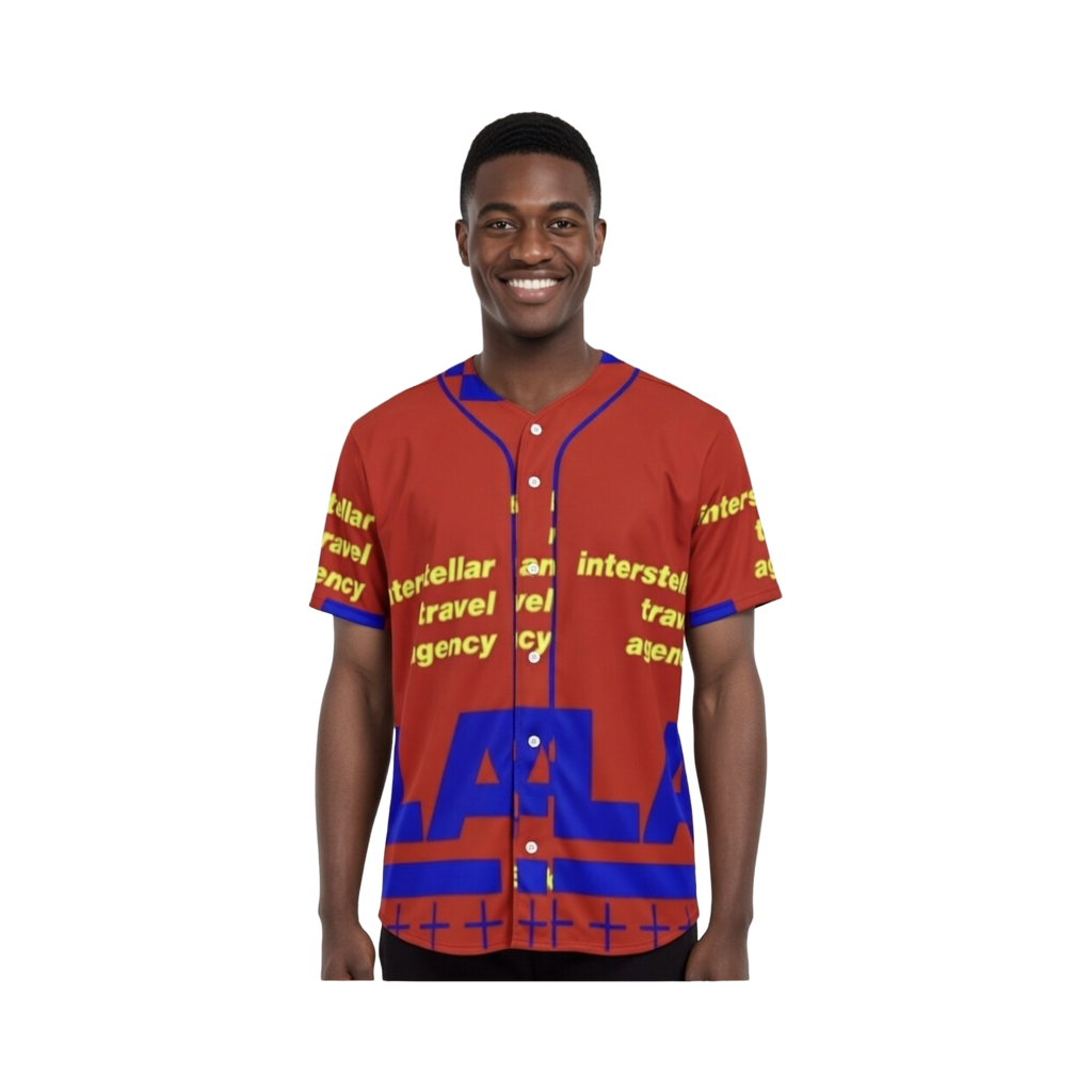 All-Over Print Men's Short Sleeve Baseball Jersey With Pinstripes