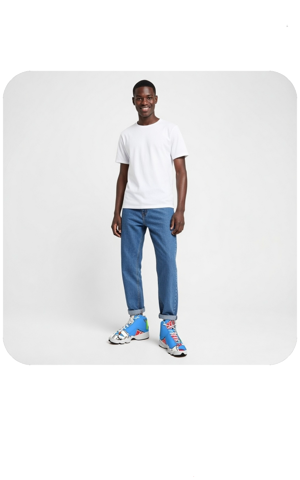 Men's Curved Basketball Shoes With Thick Soles