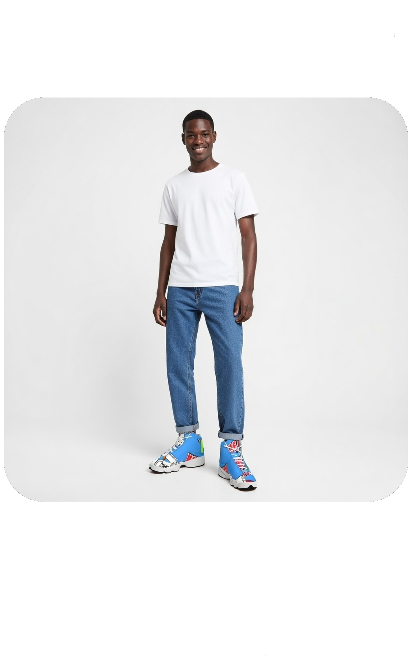 Men's Curved Basketball Shoes With Thick Soles