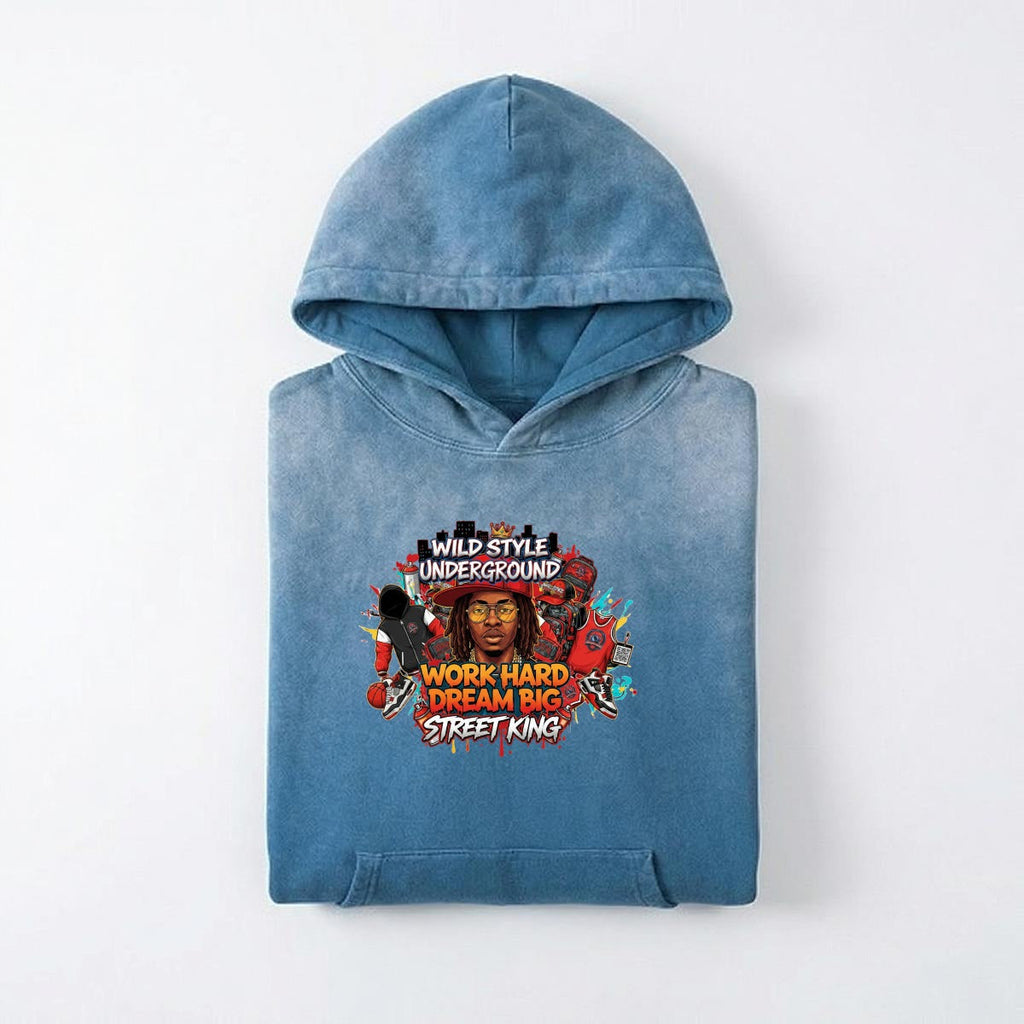 Men’s Vintage Wash Pullover Hoodie|420GSM DTF Yoycol
